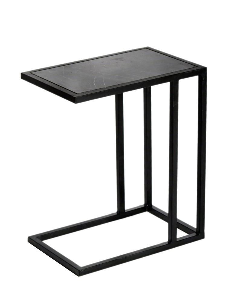 Marble bijzettafel Black