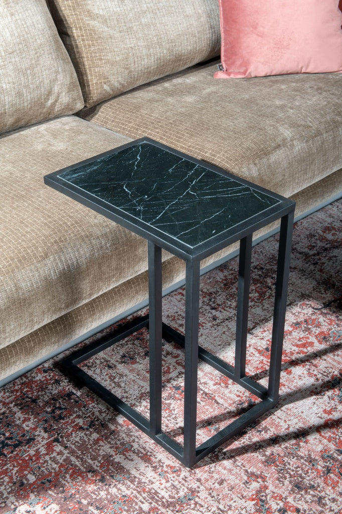 Marble bijzettafel Black