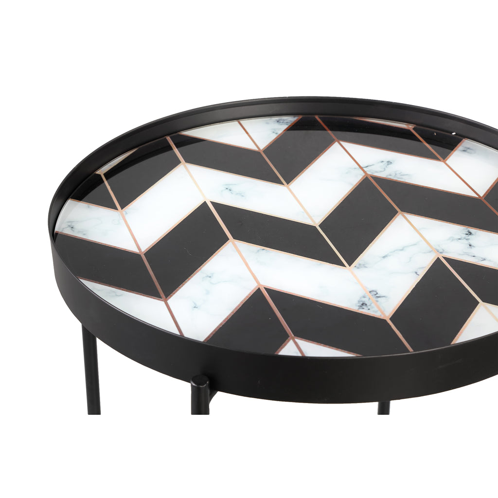 Marcela Black metal bijzettafels