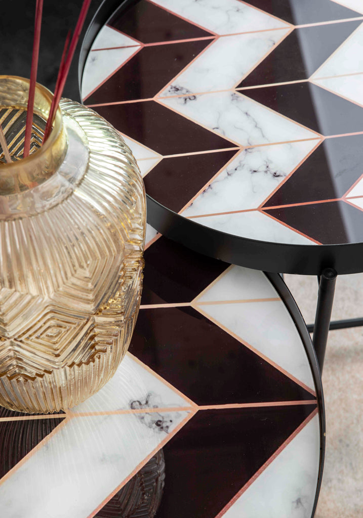 Marcela Black metal bijzettafels