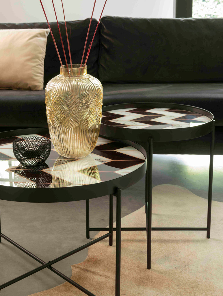 Marcela Black metal bijzettafels