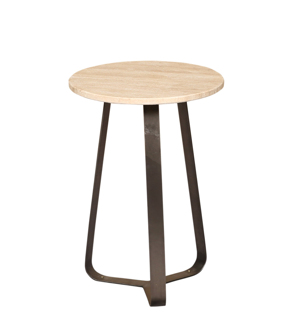 Micka Black Travertine coffeetable round small