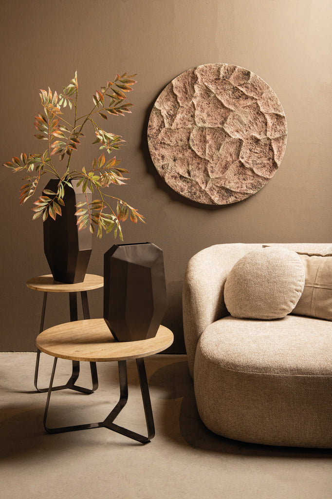 Micka Black Travertine coffeetable round small