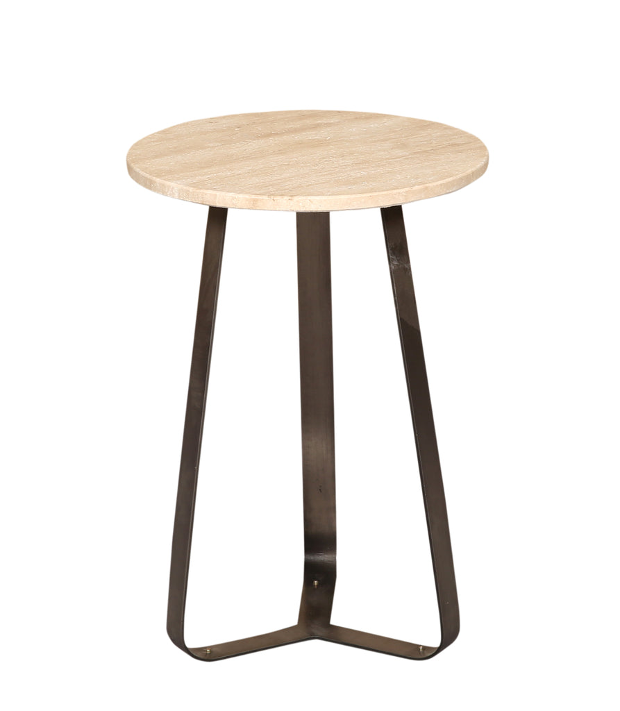 Micka Black Travertine coffeetable round small