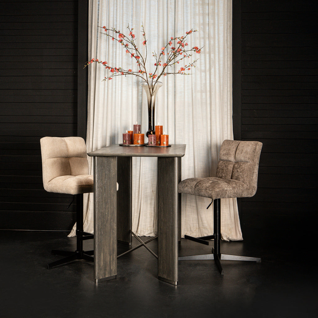 Milan bar chair adjustable stone