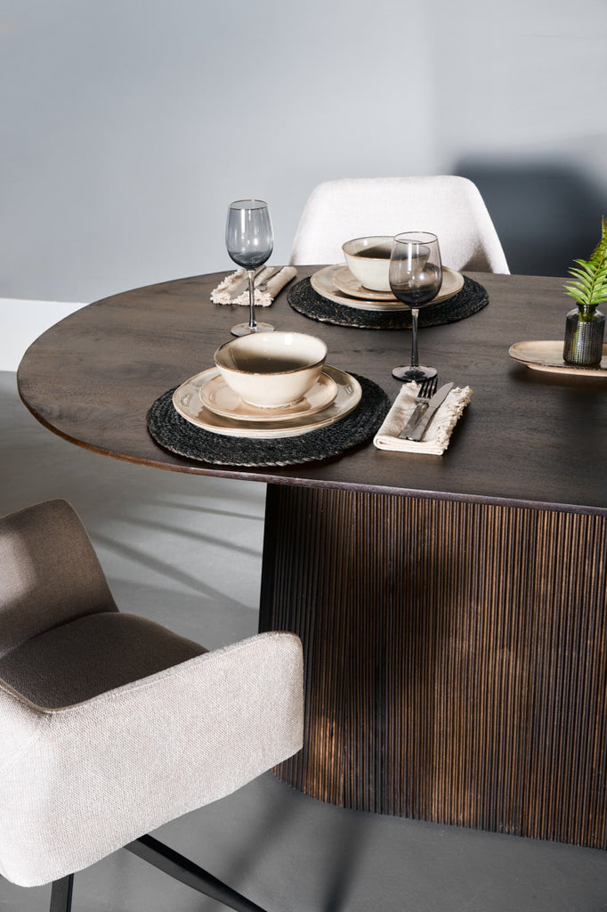 Mokka Eettafel Donkerbruin 230cm