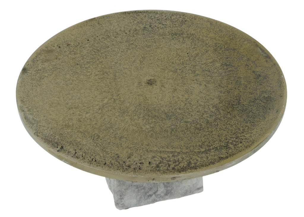 Nimo White Marble plateau antique gold top