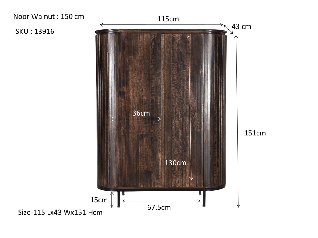 Noor Walnut 150 cm