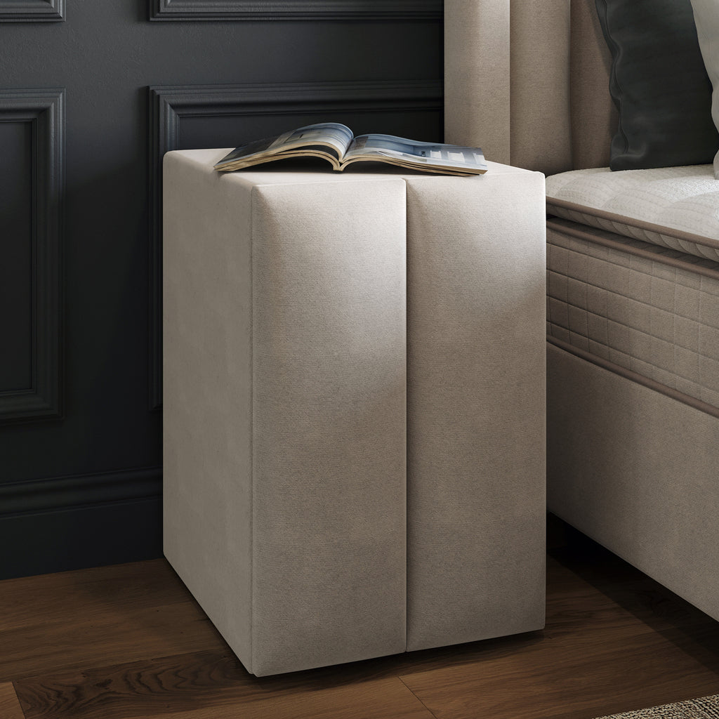 Opbergboxspring Blackpearl Beige 180x200