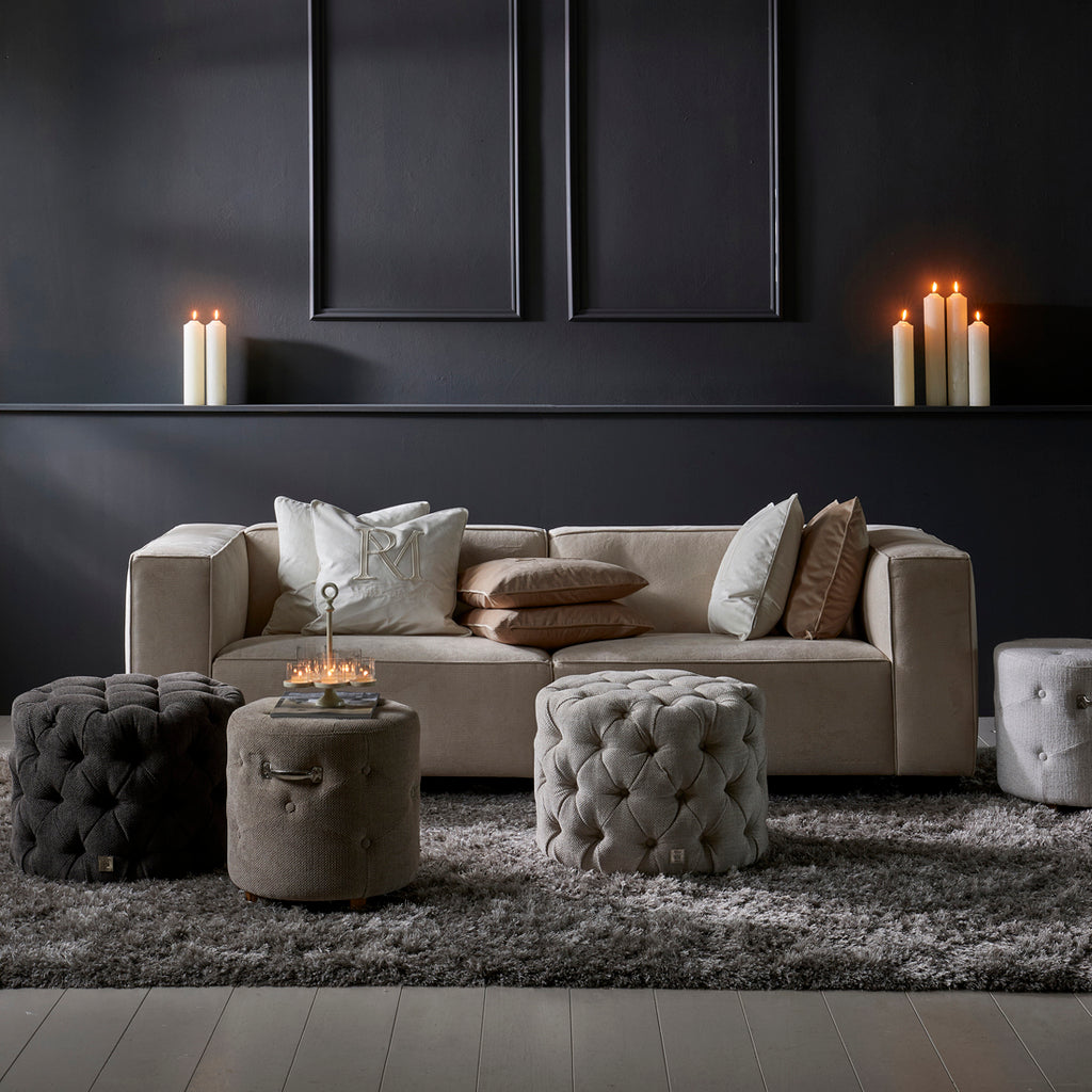 Opera Footstool Anitque White