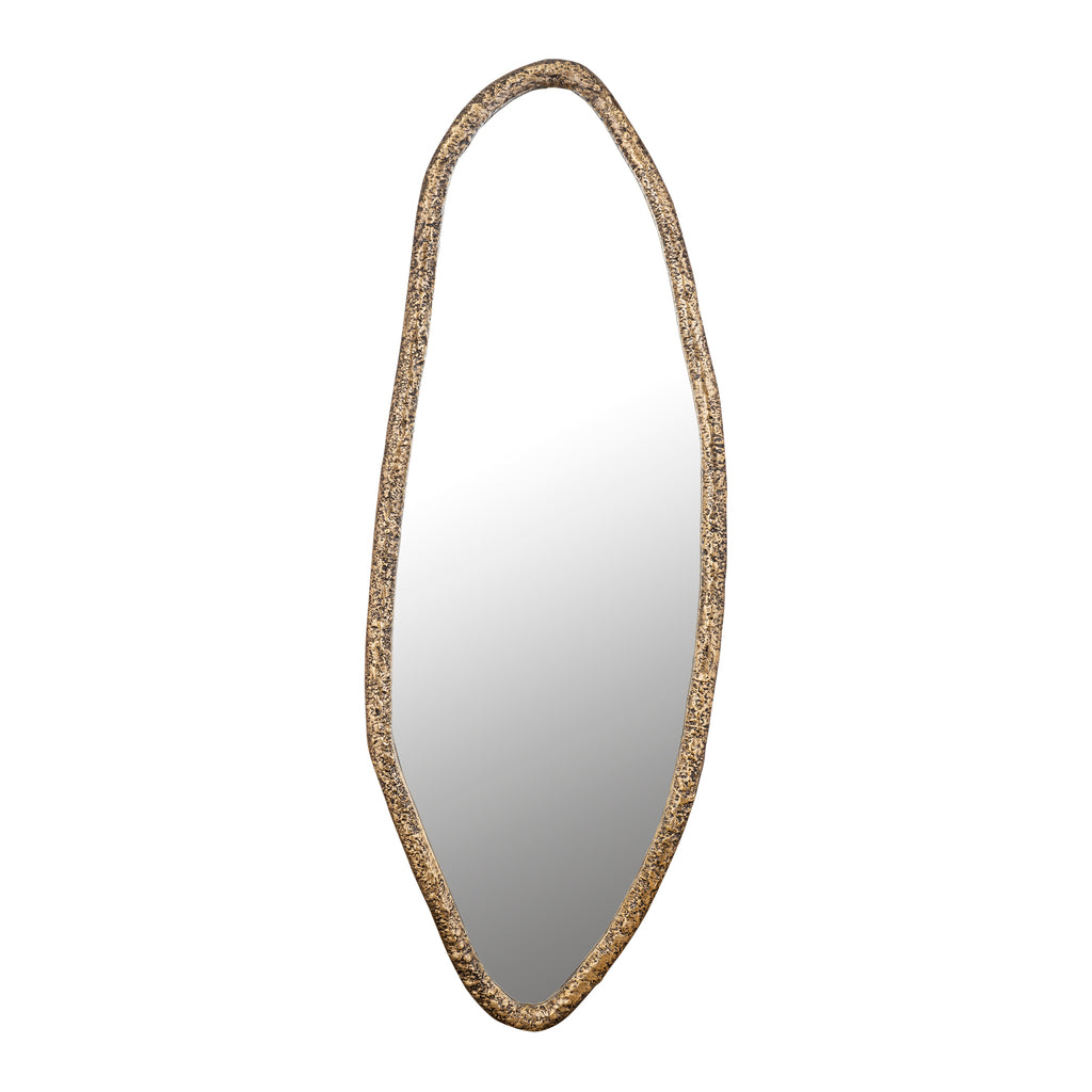 Paislie Brass organic shaped mirror oval
