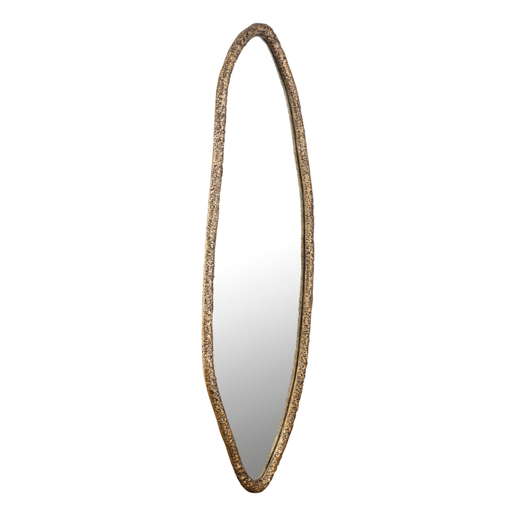 Paislie Brass organic shaped mirror oval