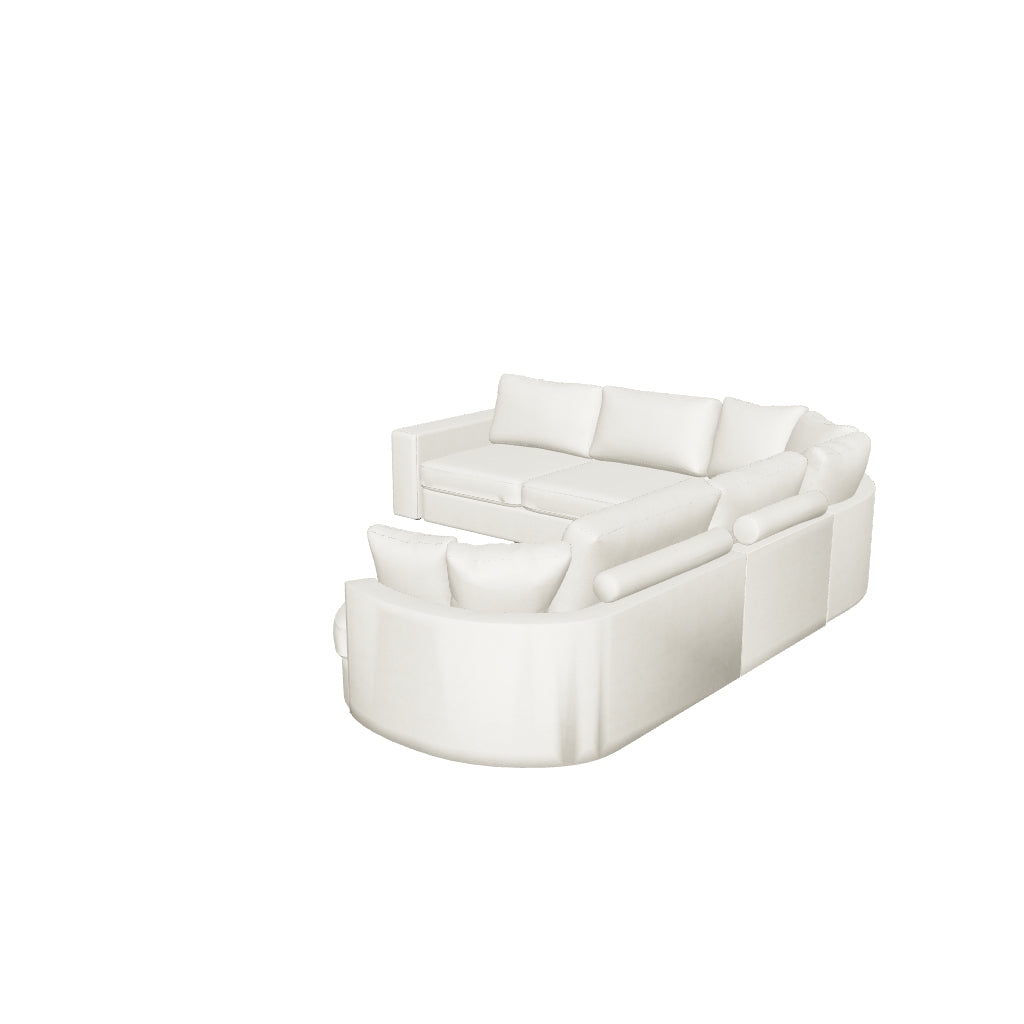 Lora Phantom hoekbank met ottomaan - Rechts