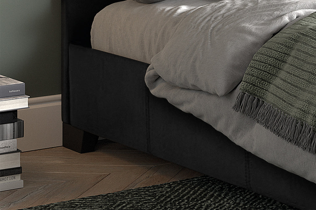 Bed Roma 140x200 met lattenbodem Zwart