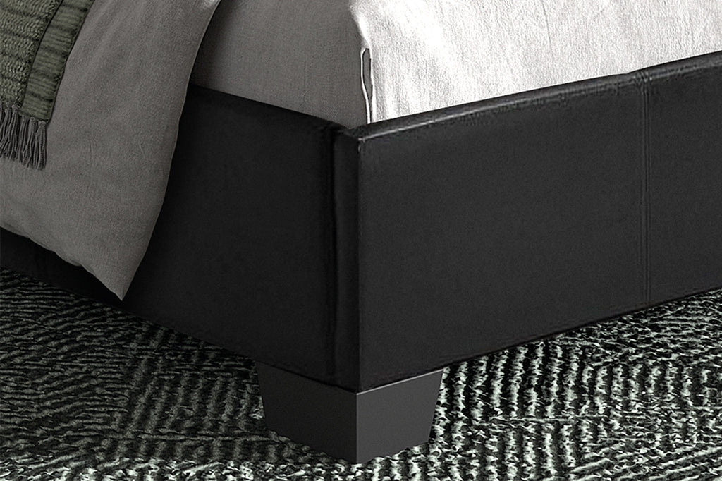 Bed Roma 140x200 met lattenbodem Zwart