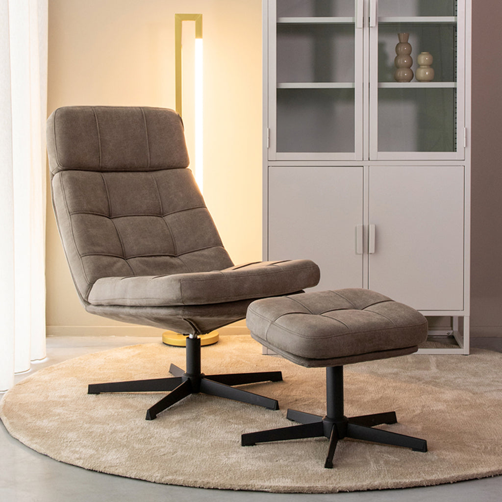 Relaxfauteuil Alvar + Ottomane