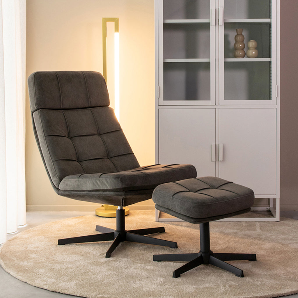 Relaxfauteuil Alvar + Ottomane