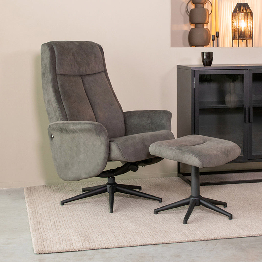Relaxfauteuil Bergen + Ottomane