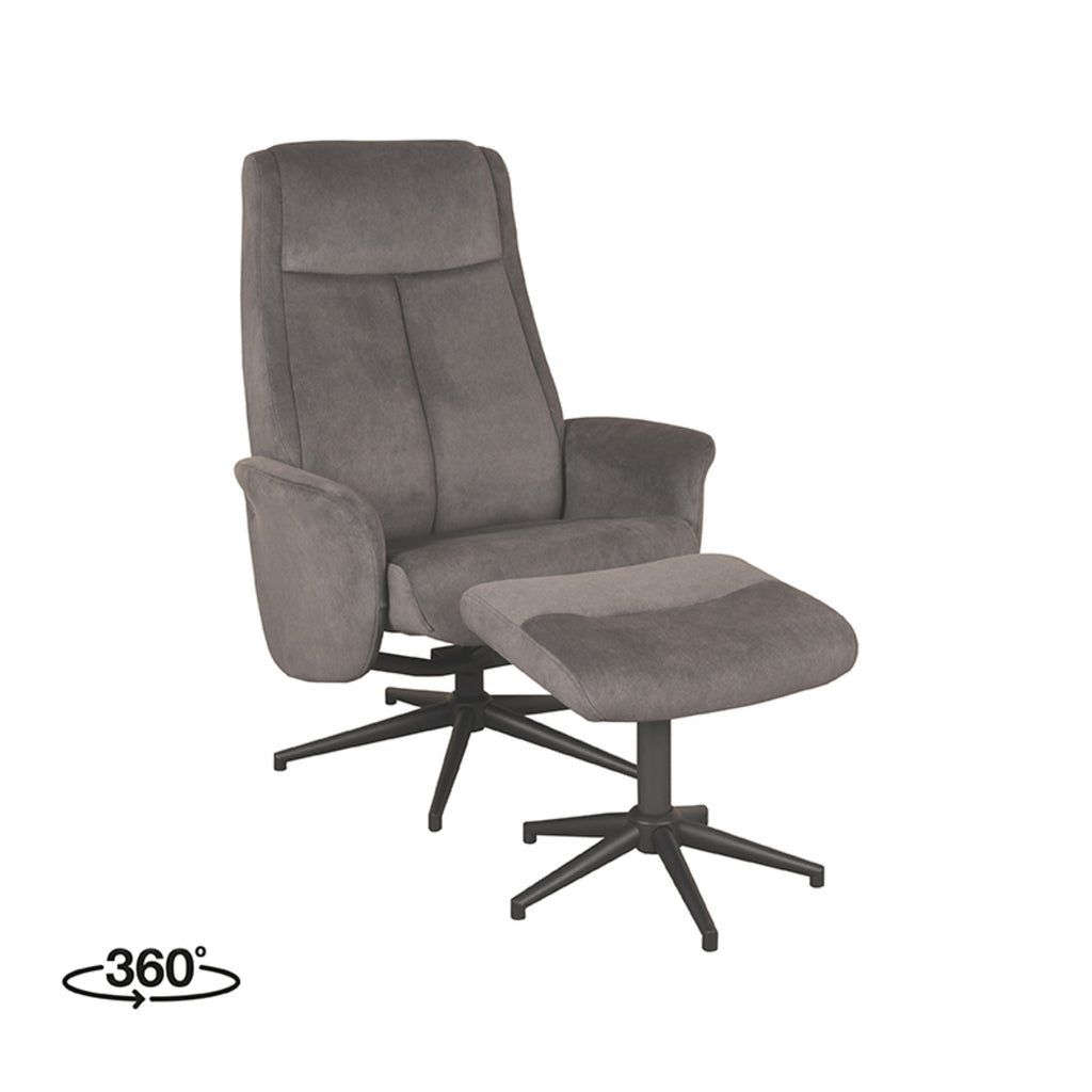 Relaxfauteuil Bergen + Ottomane