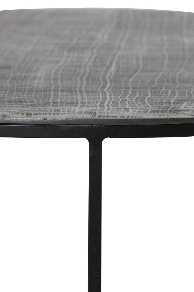 Bijzettafel Rengo - Zwart - Ø49+Ø41cm