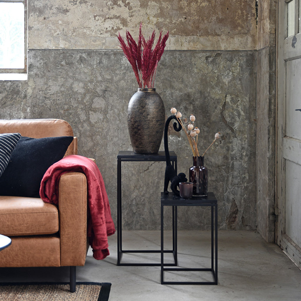 Bijzettafel Vintage - Zwart - Mangohout