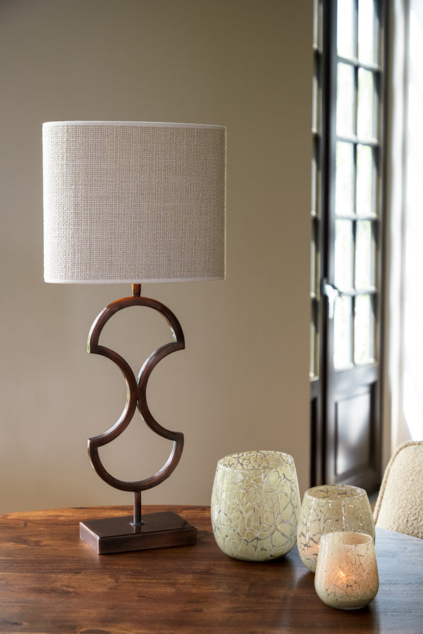 Saverna Lampenkap Ovaal - wit - 30x15x25 cm