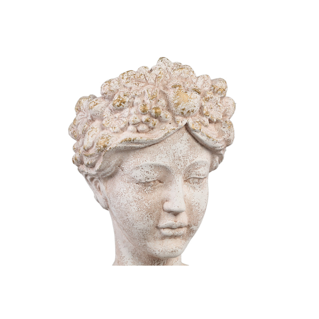 Sherlene Cream cement face shaped statue high