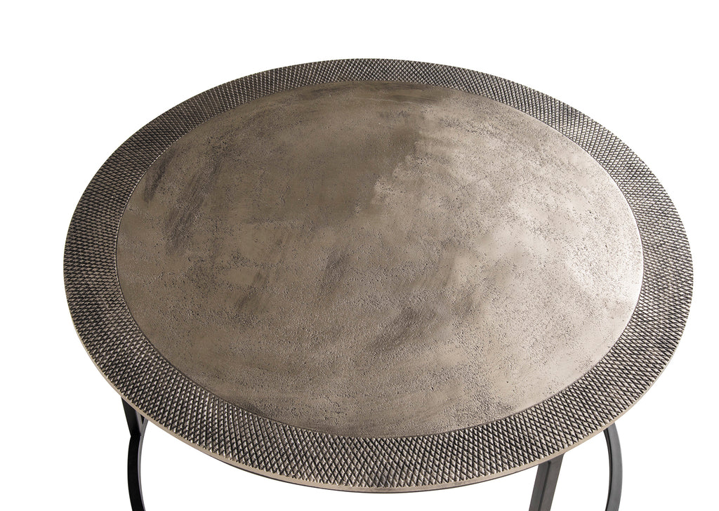 Sochi bijzettafel set van 2, Nickel antique