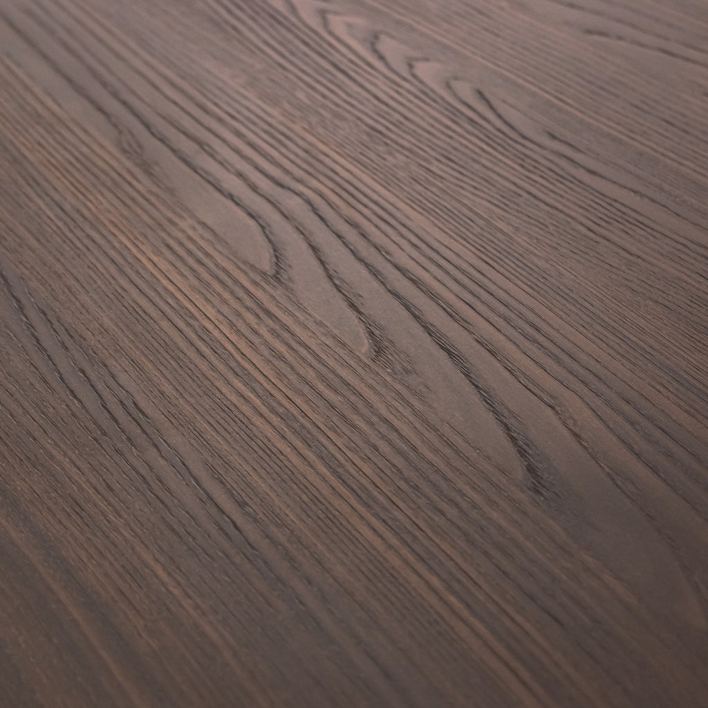 Ovale eettafel 'Mees' 240 x 110cm, kleur zwart / bruin hout