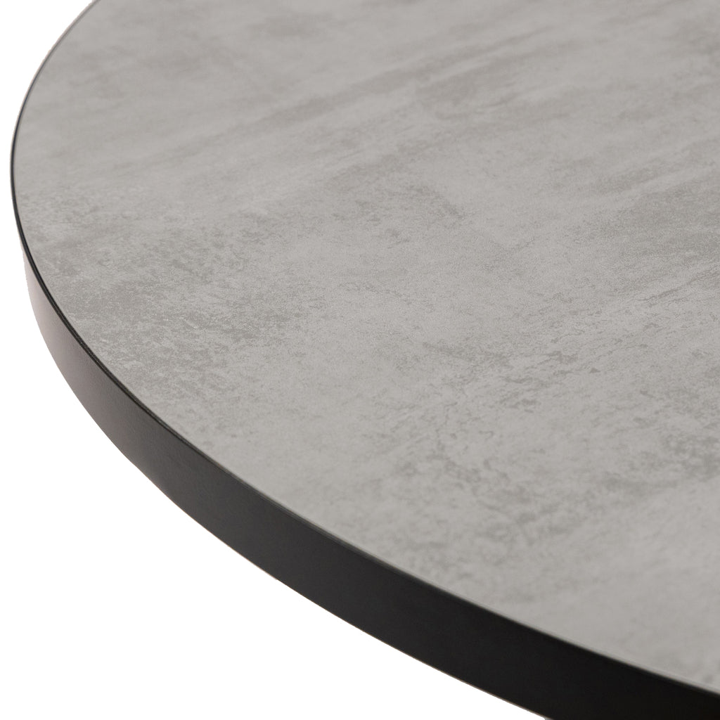 Ronde eettafel 'Daan' 120cm, kleur zwart / beton