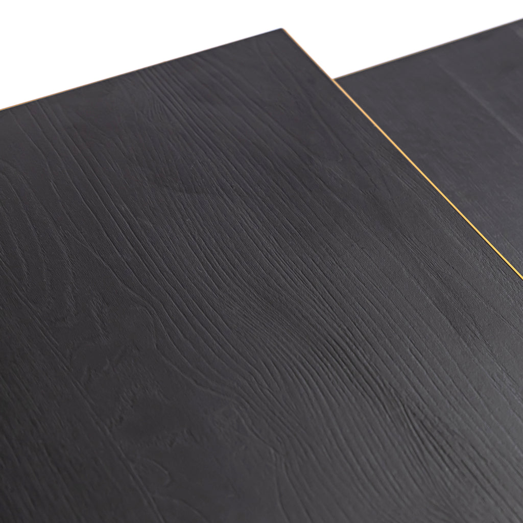 Salontafelset 'Lisa' 65 en 50cm, kleur goud / zwart eiken