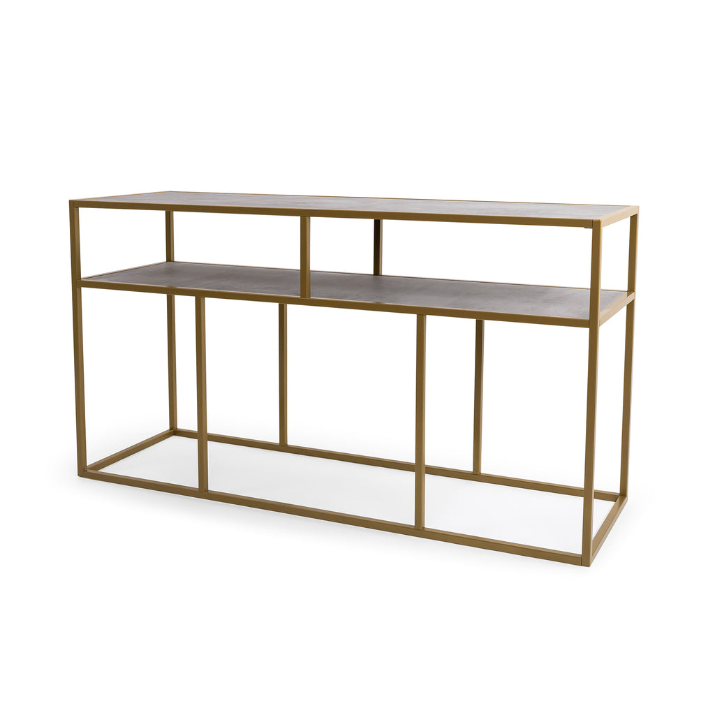 Console Teun 150 cm, kleur goud / beton