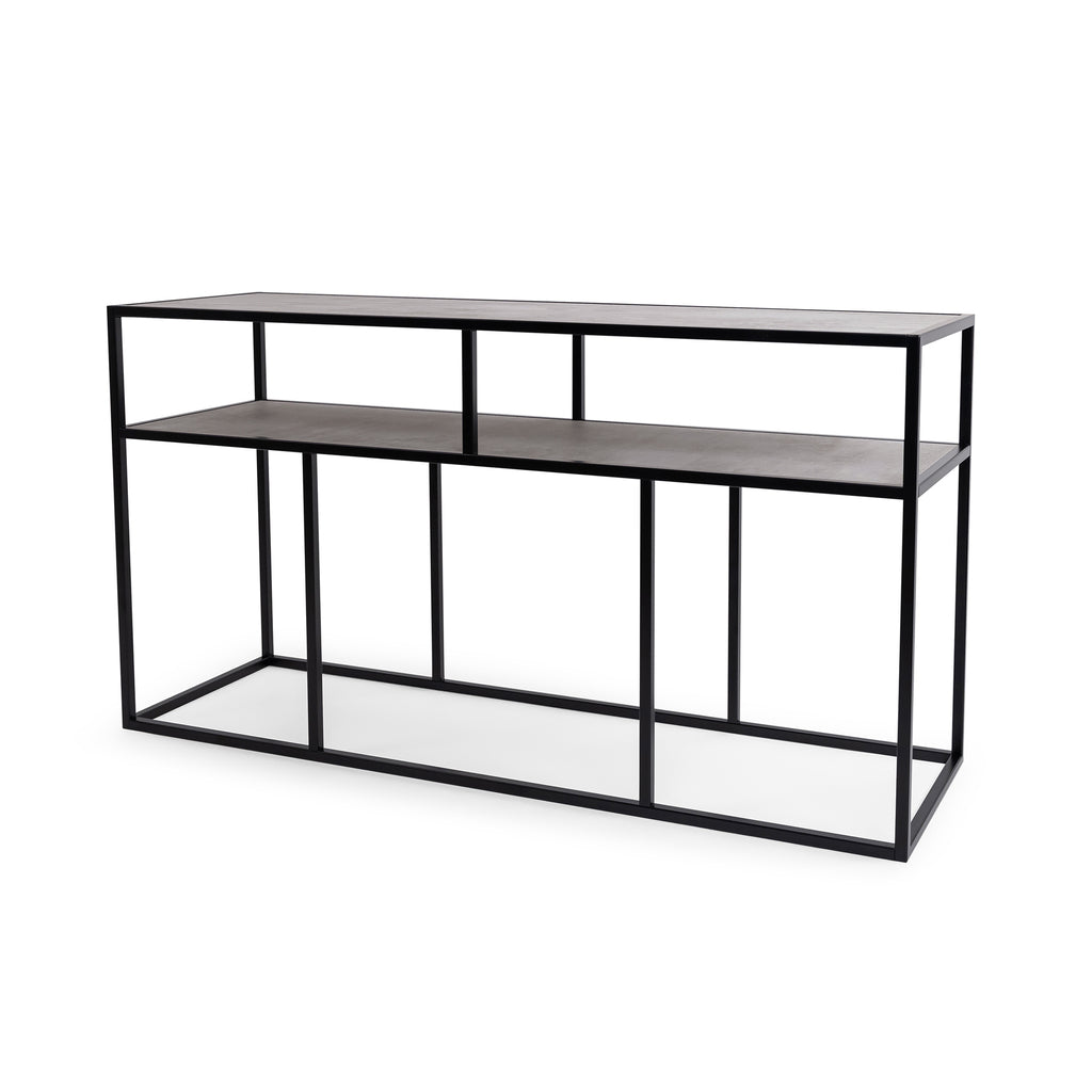 Console Teun 150 cm, kleur zwart / beton