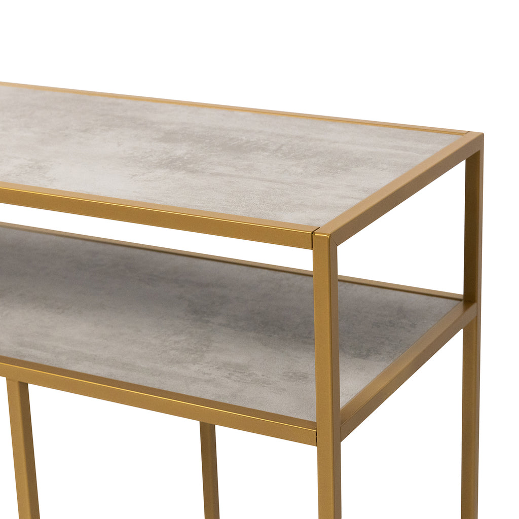 Console Teun 200 cm, kleur goud / beton