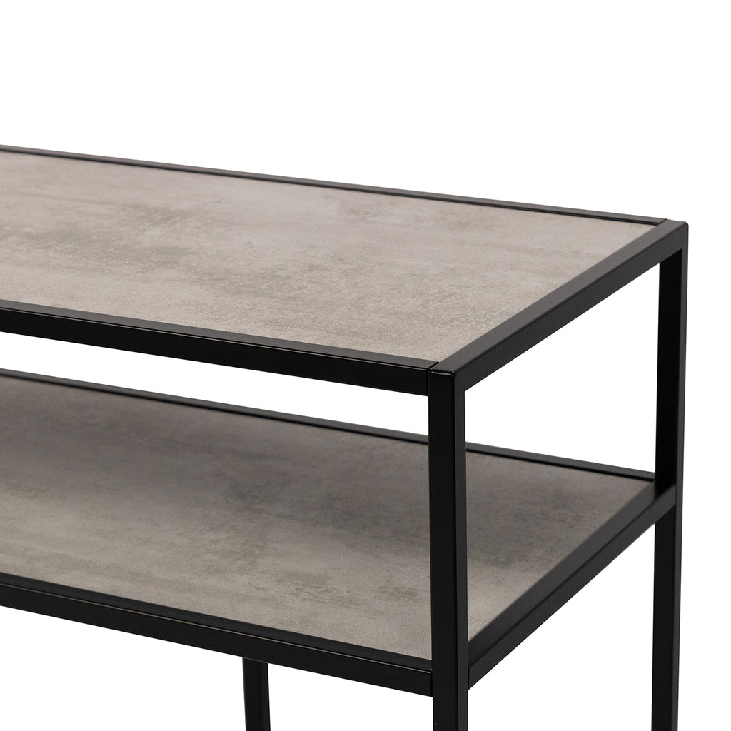 Console Teun 200 cm, kleur zwart / beton