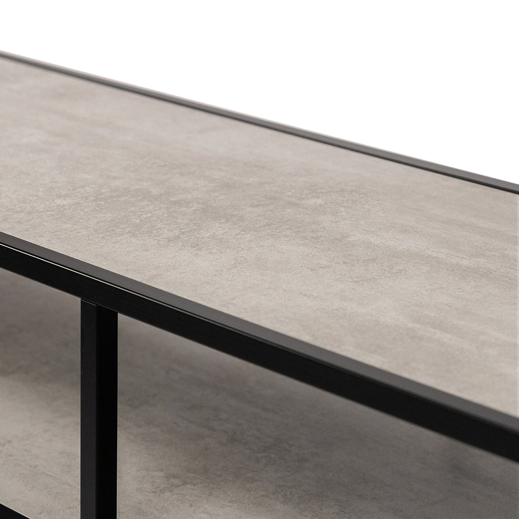 Console Teun 200 cm, kleur zwart / beton