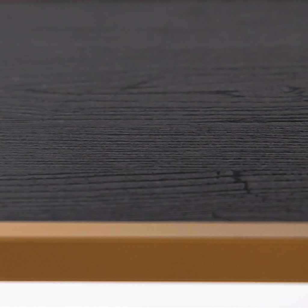 Vakkenkast 'Guus' 120 x 200cm, kleur goud / zwart eiken