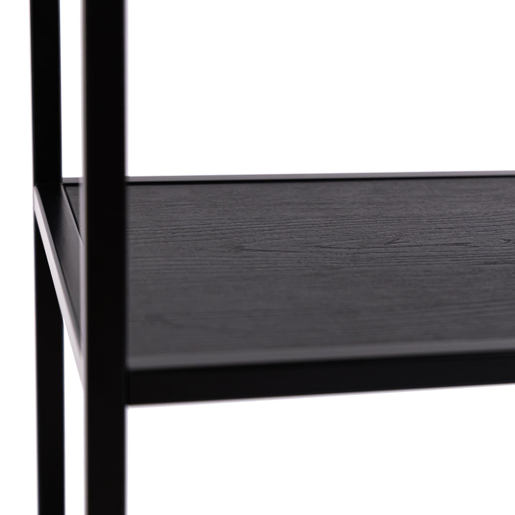 Vakkenkast 'Guus' 120 x 200cm, kleur zwart / zwart eiken