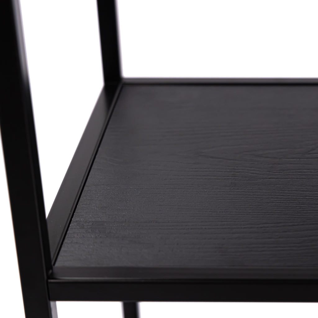 Vakkenkast 'Guus' 120 x 200cm, kleur zwart / zwart eiken