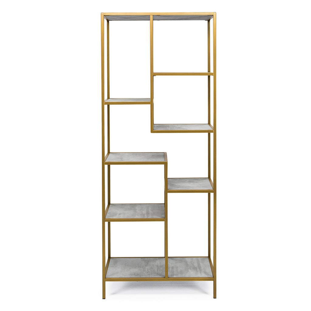 Vakkenkast 'Guus' 80 x 200cm, kleur goud / beton