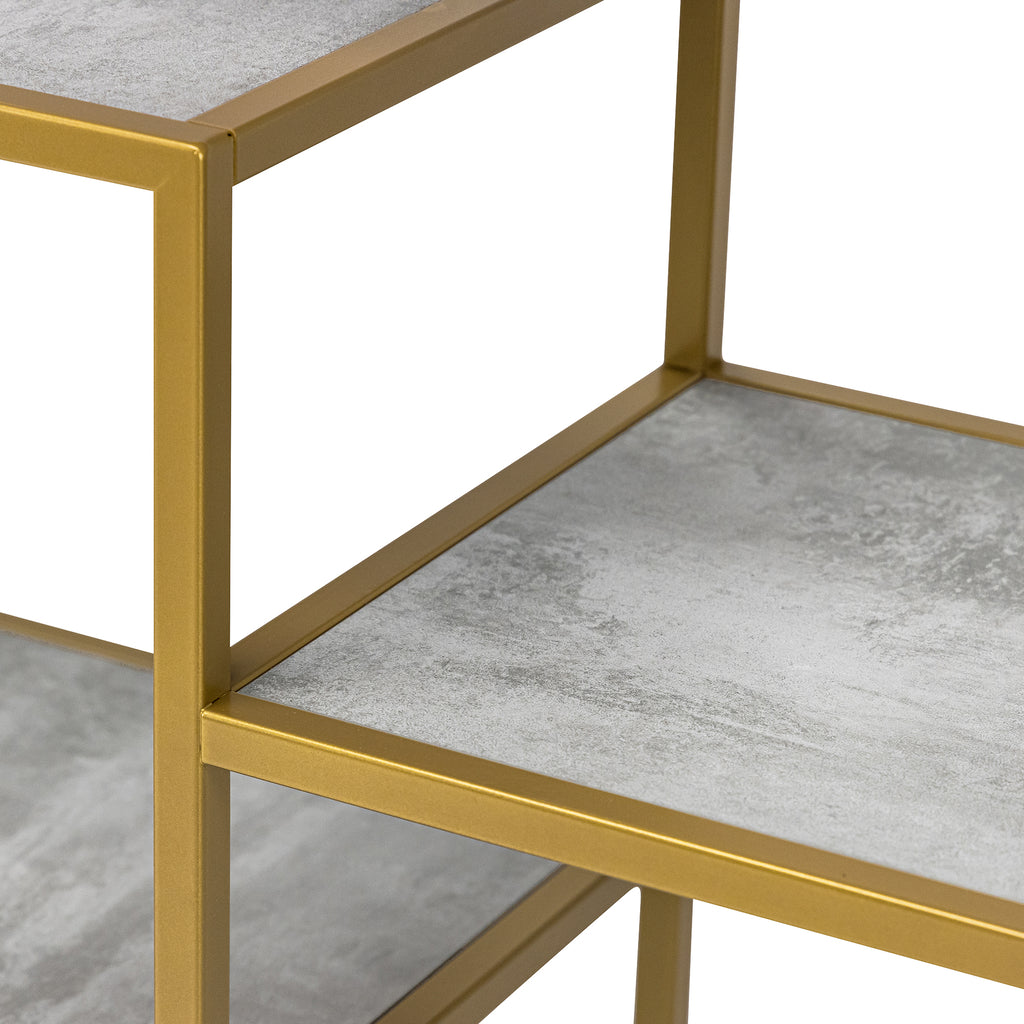 Vakkenkast 'Guus' 80 x 200cm, kleur goud / beton