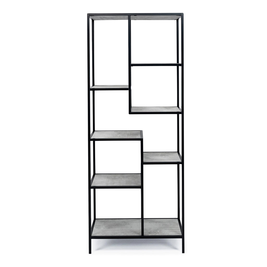 Vakkenkast 'Guus' 80 x 200cm, kleur zwart / beton