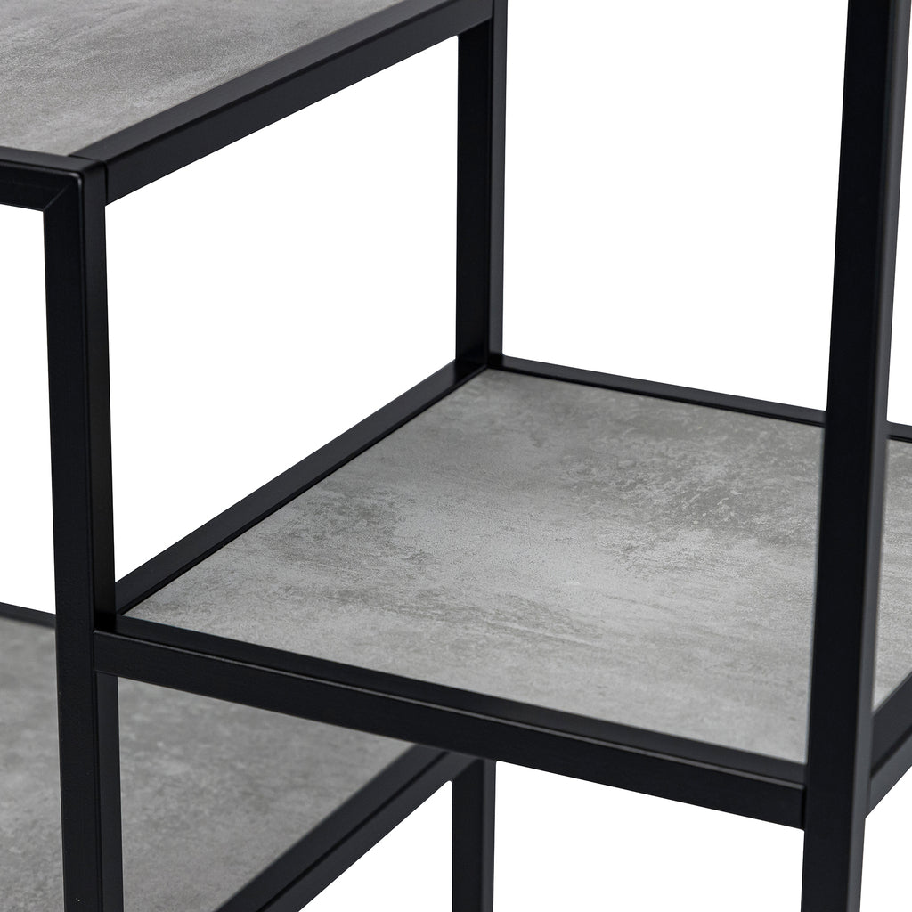 Vakkenkast 'Guus' 80 x 200cm, kleur zwart / beton