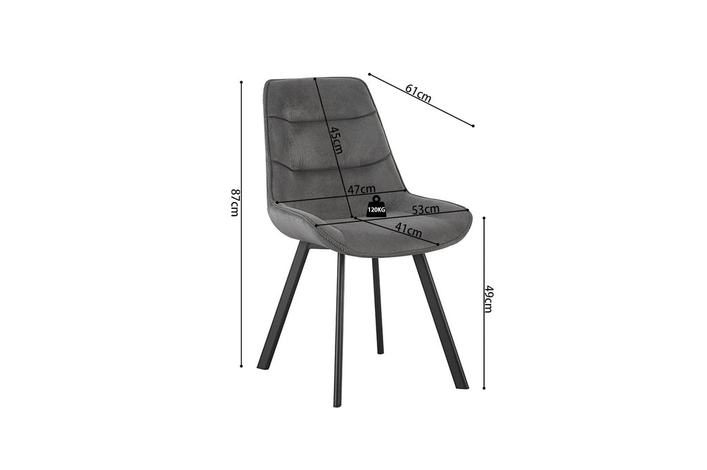 Amelie Corduroy Grijs