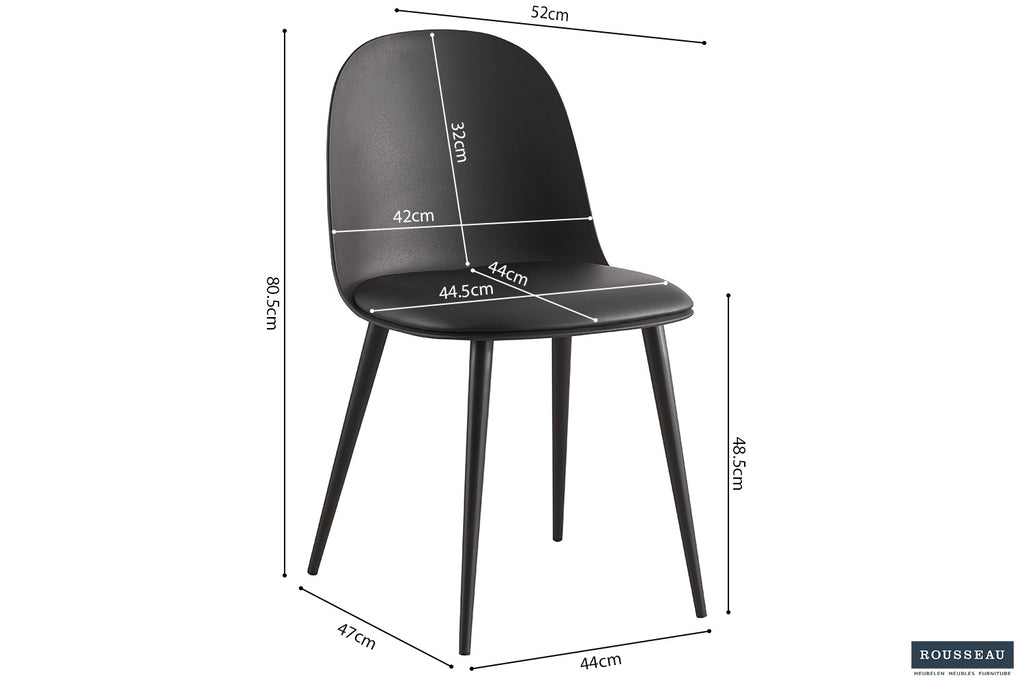 Jasmin Zitting PP kussen PU Zwart