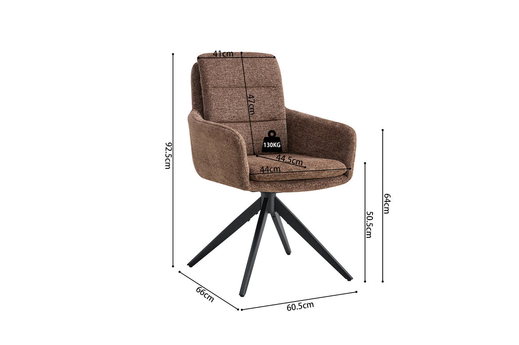 Lisold Draaibaar Stof Raven 45 Bruin