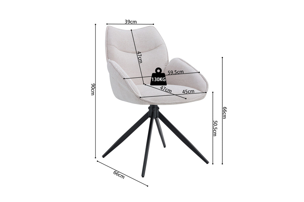 Mahi Draaibaar Stof Beige