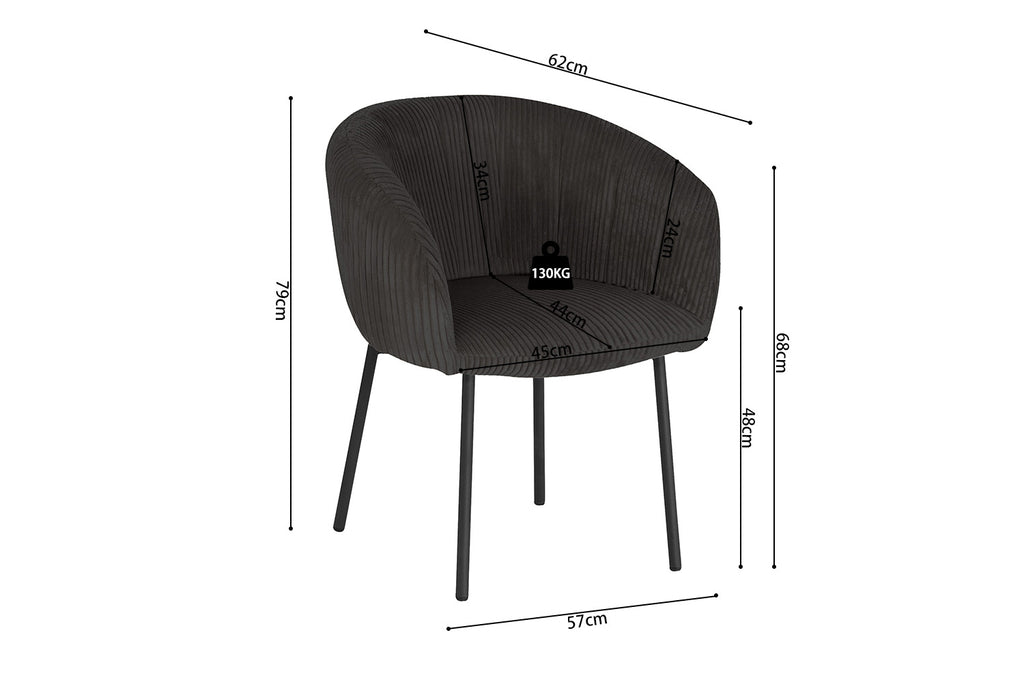 Sevilla Corduroy Grijs