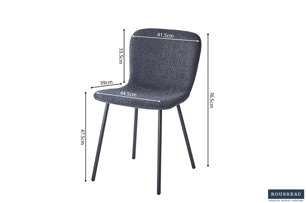 Susan Bouclé Donkergrijs