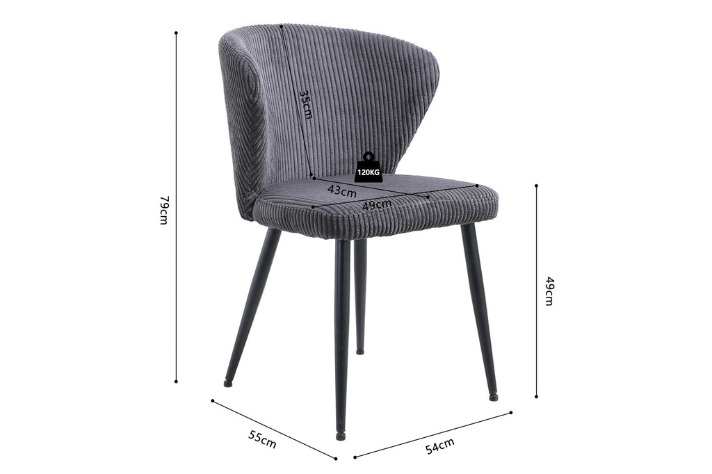 Tornado Corduroy Grijs